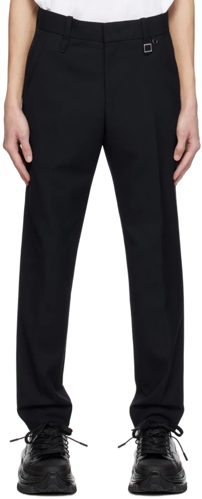 Wooyoungmi Wool-blend Tailored Trousers In Navy 928n