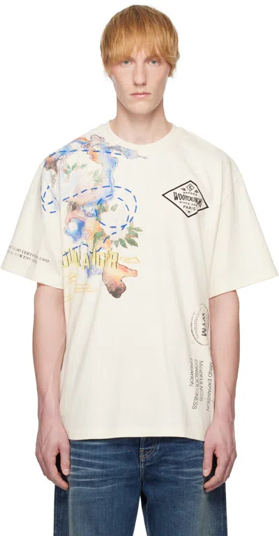 Wooyoungmi Off-white Graphic T-shirt In Ivory776i