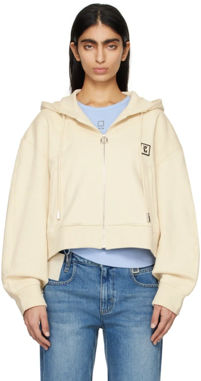Wooyoungmi Off-white Patch Hoodie In Ivory 733i