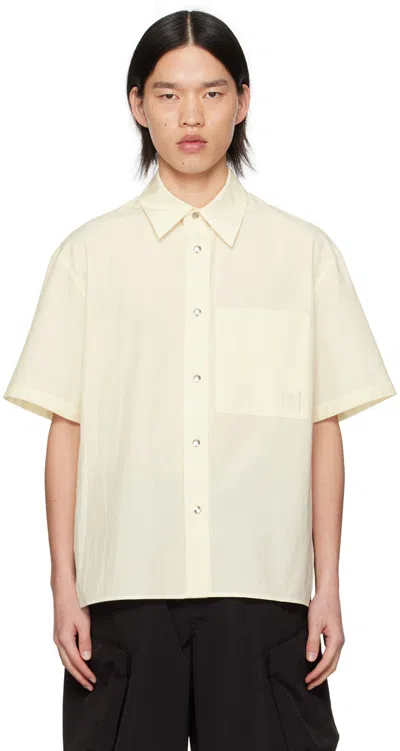 Wooyoungmi Off-white Press-stud Shirt In 837i Ivory