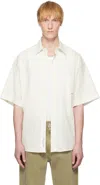 Wooyoungmi Off-white Stripe Short Sleeve Shirt In Ivory824i