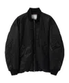 Wooyoungmi Black Over Fit Ma-1 Bomber Jacket In Black