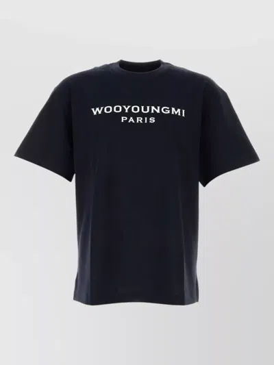 Wooyoungmi Oversize Cotton T Shirt Short Sleeves Crew Neck In Black