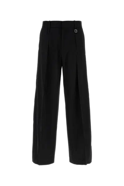 Wooyoungmi Wide Leg Trousers Pleated Design In Black