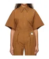 Wooyoungmi Tan Patch Shirt In Brown