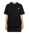 Wooyoungmi Black Cotton Back Logo T-shirt In Black
