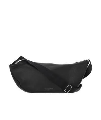 Wooyoungmi Patterned Shoulder Bag In Black
