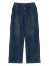 Wooyoungmi Pleated Baggy Jeans In Blue