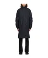Wooyoungmi Pleated Stand-neck Coat In Black