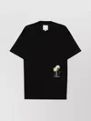 Wooyoungmi Black Crewneck T-shirt With Logo Detail On The Front And Maxi Logo Print On The Rear In Cotton Man