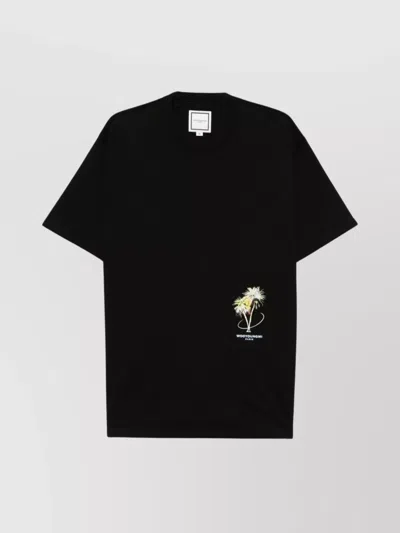 WOOYOUNGMI PRINTED CREW NECK COTTON T-SHIRT