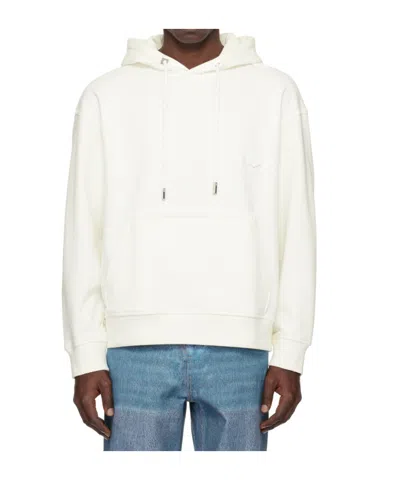Wooyoungmi White Printed Hoodie In 742w White