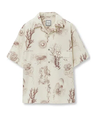 Wooyoungmi Printed Short-sleeved Shirt In White