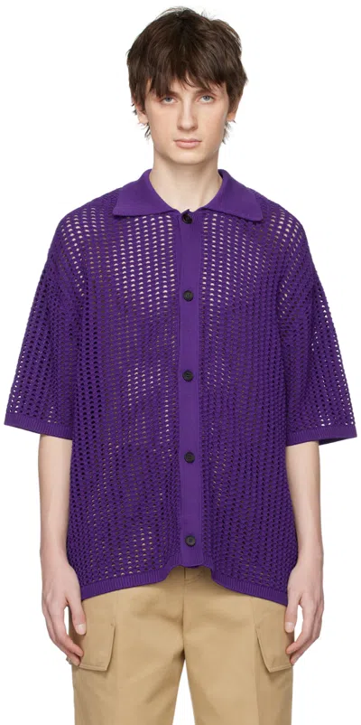 Wooyoungmi Purple Hardware Shirt In Violet 532v