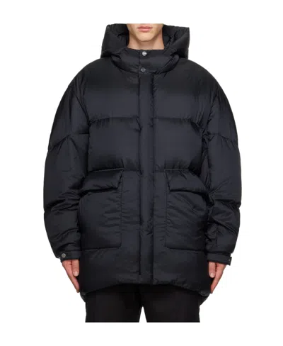 Wooyoungmi Quilted Funnel Collar Down Jacket In Black 972b