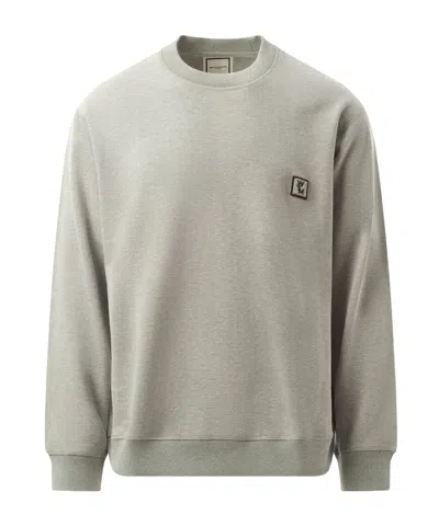 Wooyoungmi Round-collar Long-sleeve Hoodie In Gray