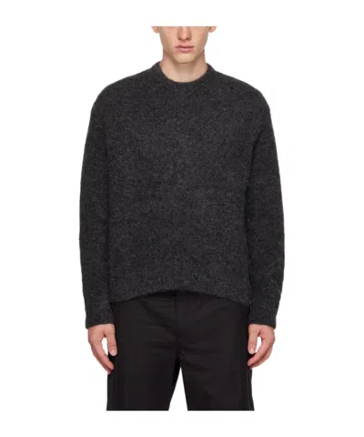 Wooyoungmi Round Neck Long-sleeved Sweater In Black