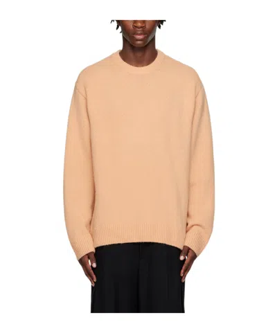 Wooyoungmi Round Neck Long-sleeved Sweater In Nude