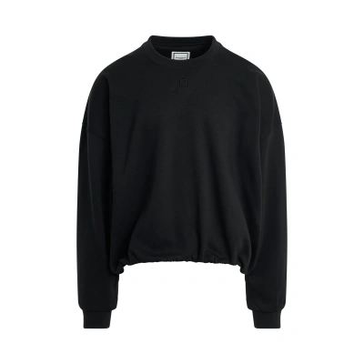 Wooyoungmi Shapeshifting Drawstring Sweatshirt In Black