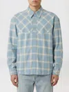 Wooyoungmi Embroidered Jersey Oversize Shirt Check Pattern In Blue