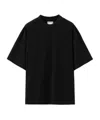 Wooyoungmi Black T-shirt With Maxi Print On The Back In Black