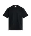 Wooyoungmi Black Cotton Back Logo T-shirt In Black