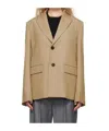 Wooyoungmi Beige Single-breasted Blazer In Brown