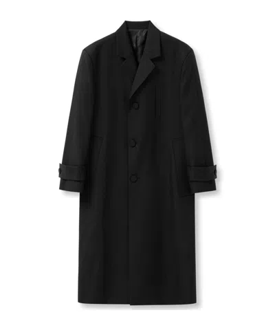 Wooyoungmi Single-breasted Wool Coat In Black