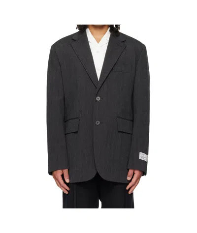 Wooyoungmi Single-breasted Long-sleeved Suit Jacket In Black