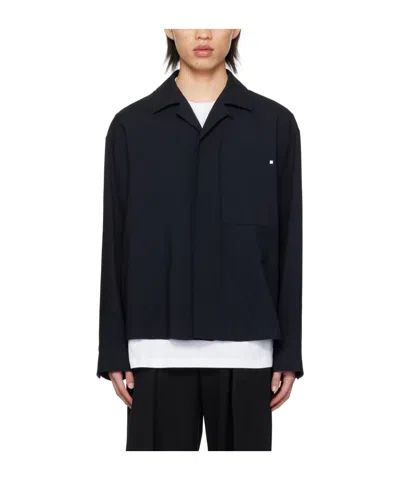 Wooyoungmi Snap Long Sleeve Shirt In Black