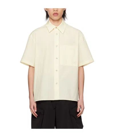 Wooyoungmi Snap Short Sleeve Shirt In White
