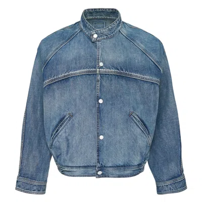 Wooyoungmi Stand-collar Denim Jacket In Blue
