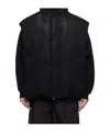Wooyoungmi Black Bonded-logo Down Vest In Black