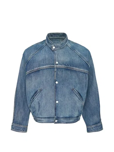 Wooyoungmi Stand-collar Denim Jacket In Blue