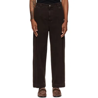 Wooyoungmi Straight-leg Casual Trousers In Brown