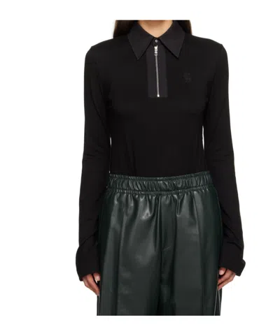 Wooyoungmi Stretch Viscose-blend Jersey Bodysuit. In Black