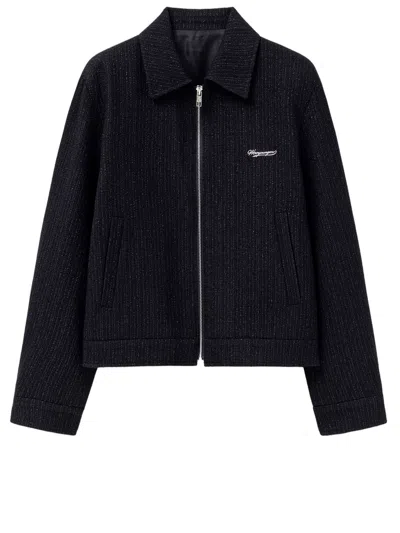 Wooyoungmi Stretch Wool-blend Jacket With Classic Collar In Black