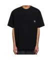 Wooyoungmi Black Cotton Back Logo T-shirt In Black