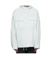 Wooyoungmi Stripe Hooded Shirt In White