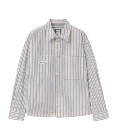 Wooyoungmi Striped Embroidered Shirt In White