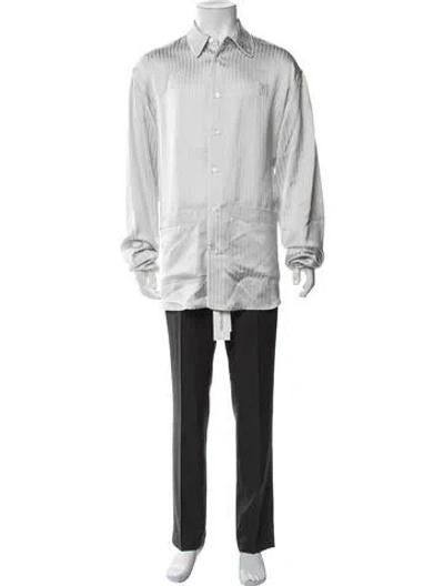 Pre-owned Wooyoungmi Striped Long Sleeve Shirt In Neutrals