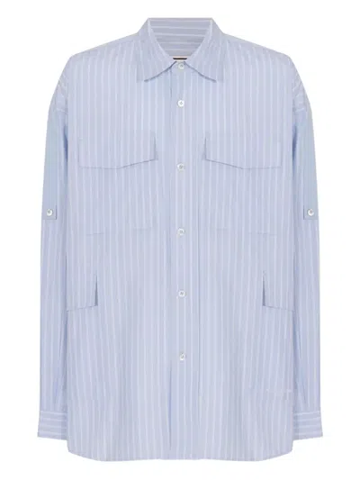 Wooyoungmi Striped-pattern Shirt In Blue
