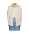 Wooyoungmi Off-white Striped Shirt In Nude