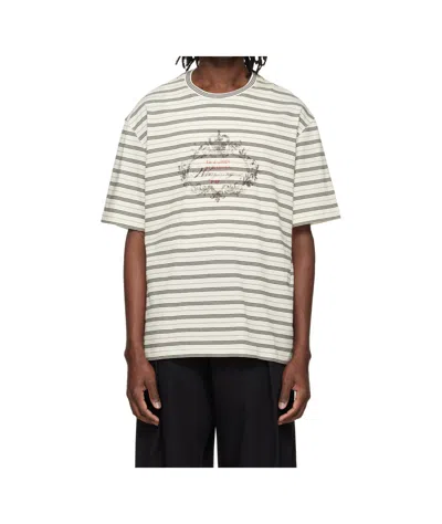 Wooyoungmi Striped Short-sleeved T-shirt In Multi