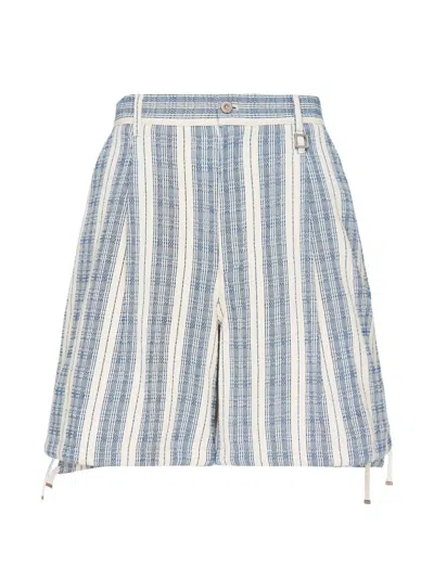 Wooyoungmi Striped Textured Shorts In Pattern