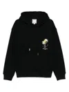 Wooyoungmi Graphic Print Hooded Sweatshirt With Pouch Pocket In Black