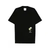 Wooyoungmi Black Crewneck T-shirt With Logo Detail On The Front And Maxi Logo Print On The Rear In Cotton Man