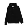 Wooyoungmi Black Hoodie With Logo Patch On The Front And Logo Lettering On The Rear In Cotton Man In Black