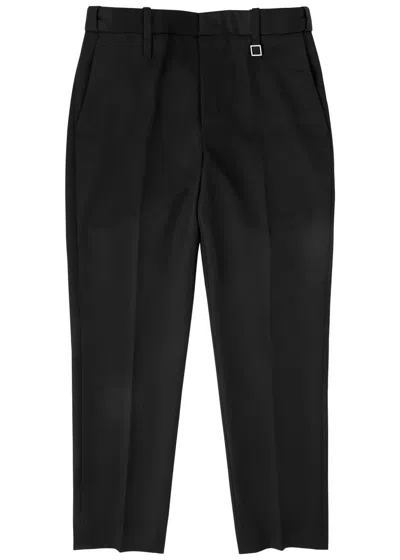 Wooyoungmi Tapered-leg Wool Trousers In Black