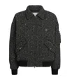 Wooyoungmi Tweed Bomber Jacket In Black